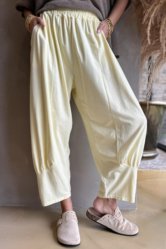 Jo Jo Quirky Classic Barrel Pant Lemon